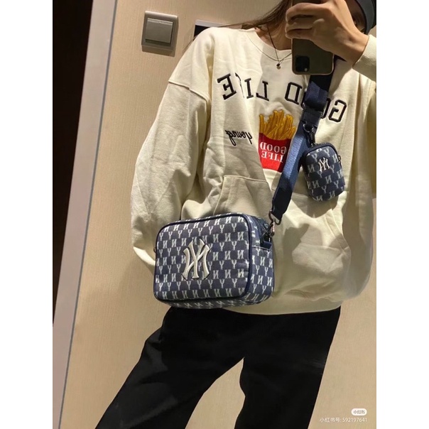 Túi vuông size lớn monogram M L B chinh hãng