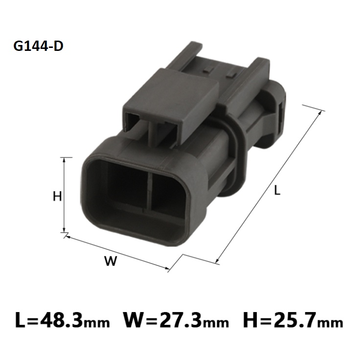 G144-Giắc cắm công tắc áp suất máy xúc 2 lỗ 6.3mm màu đen