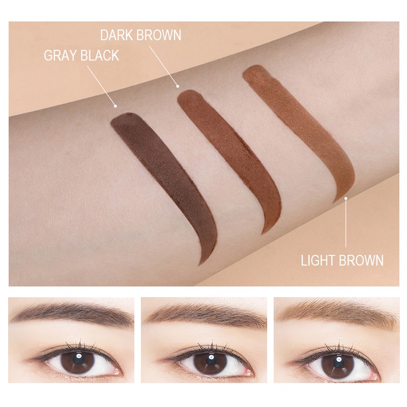 Bộ Phấn Trang Điểm Lông Mày BEAUTY GLAZED Kèm 10 Khuôn Hỗ Trợ Cạo Chân Mày Tái Sử Dụng Tiện Lợi