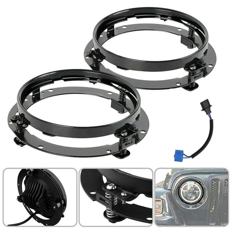 Khung Gắn Đèn Pha LED Hình Tròn 7 Inch Chuyên Dụng Cho Xe Hơi Jeepwangler
