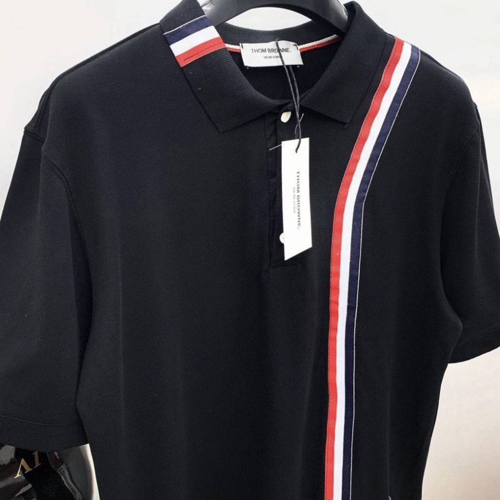 Áo Polo Nam Kẻ Sọc, Áo Thun Thom Browne Kẻ Sọc Cao Cấp Chất Cotton 100% 𝐌ạ𝐧𝐡 𝐓𝐨à𝐧 𝐒𝐡𝐨𝐩 𝟔𝟖