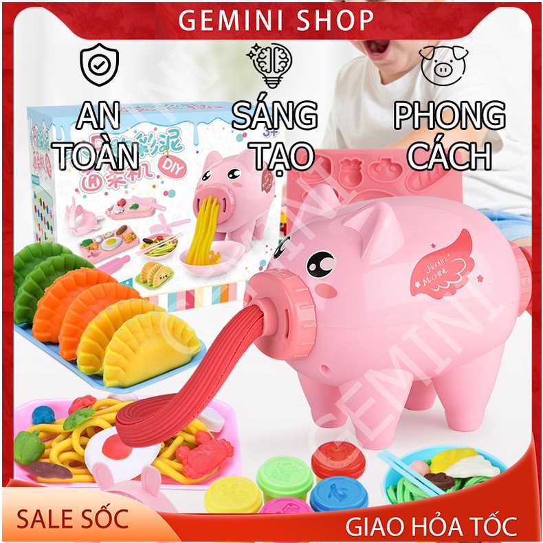 BỘ NẤU ĂN BẰNG ĐẤT NẶN DNNA, ĐỒ CHƠI LÀM MÓN ĂN TỪ ĐẤT NẶN CHO BÉ GEMINI SHOP