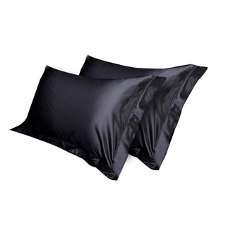 (Loại 1) Bộ Ga Gối Phi Lụa 4 Món Cao Cấp Mát, Mềm,Mịn, Lan Bedding- Màu Đen