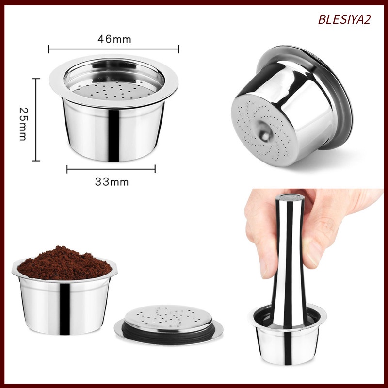 [BLESIYA2]Refillable Coffee Capsules Pod Filter For ALDI / Expressi / K FEE 3Pcs Set