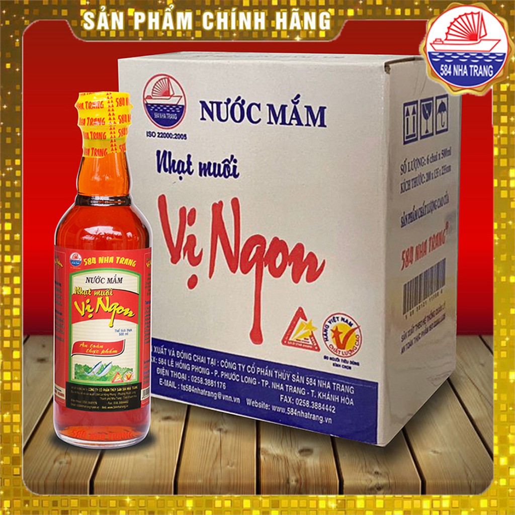 Nước mắm Nhạt muối Vị Ngon 30 Độ Đạm -  584 Nha Trang, Nước mắm cho người ăn kiêng, Chai 500ml, Date mới nhất