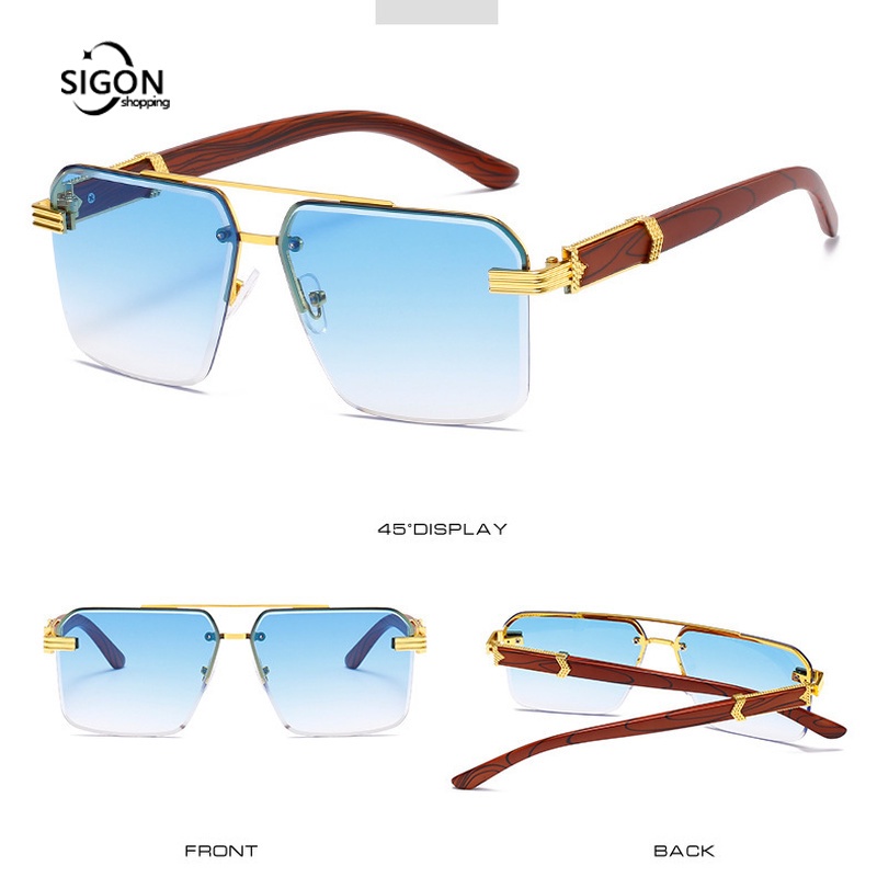 Kính Mát Gọng Vuông Kim Loại Thời Trang Cho Nữ