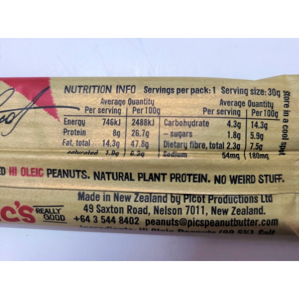 [Gói nhỏ 30g] BƠ ĐẬU PHỘNG MỊN [New Zealand] PIC’S Peanut Butter Slug (nvt)