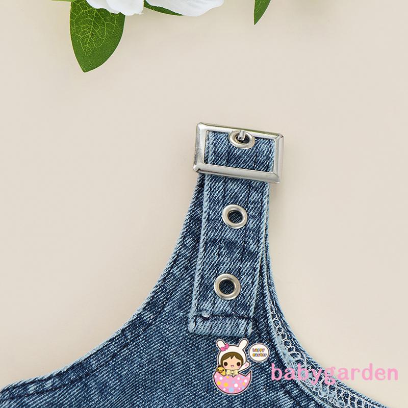 Bộ Áo Liền Quần Cổ Vuông Không Tay Màu Trơn Dành Cho Bé Gái 6 Tháng Tuổi