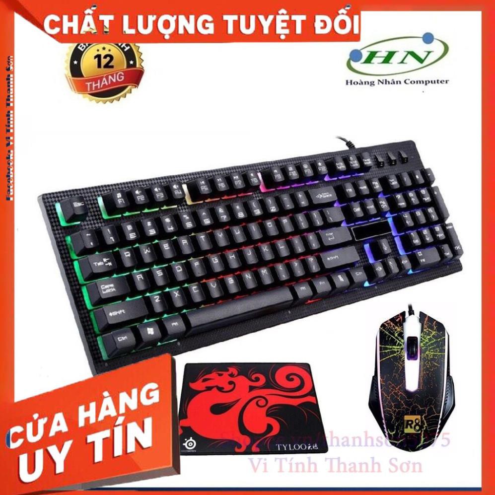 COMBO bàn phím LED giả cơ G20 và R8 1607 + Tặng kèm lót chuột - Vi Tính Thanh Sơn