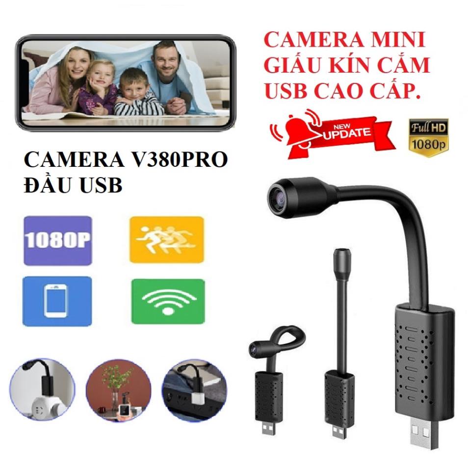 Camera mini wifi V380 pro, camera mini u21 góc nhìn rộng