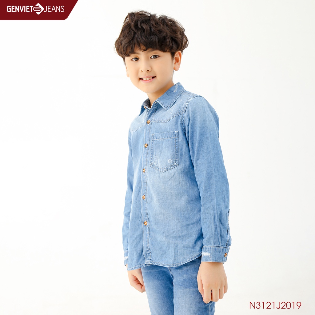 Áo Somi Jeans Phối Xước Bé Trai Genviet N3121J2019