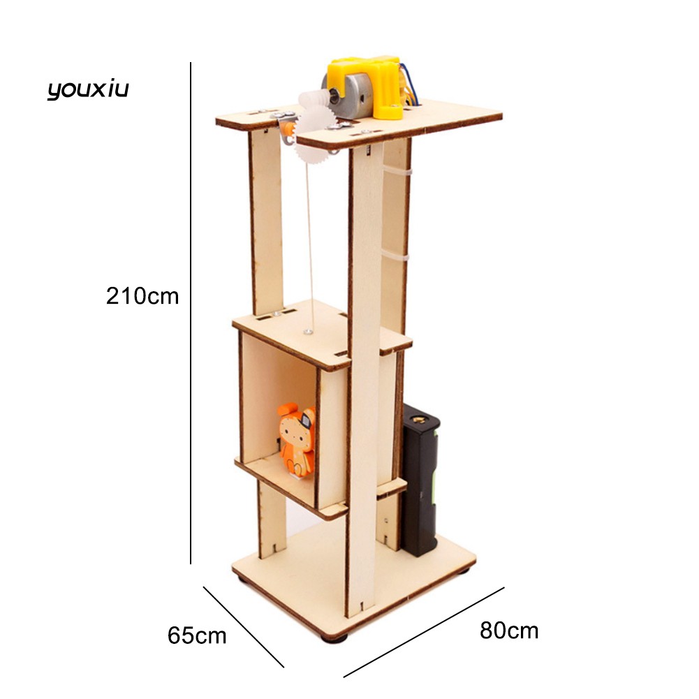 Đồ chơi thang máy điện lắp ráp thí nghiệm dành cho bé