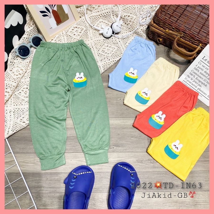 Bộ Thun Lạnh Dài Tay Cho Bé Trai Bé Gái 8-27kg -TD-IN63 In Hoạt Hình Dễ Thương Chất Vải Thoáng Mát