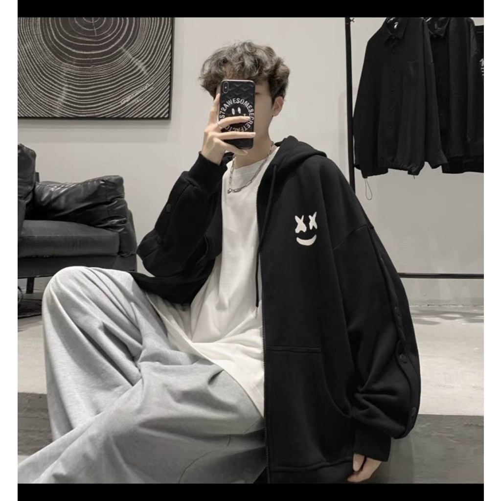 [FREESHIP] ÁO KHOÁC SWEATER NAM NỮ SMILE BRANDD CỰC CHẤT FORM RỘNG MŨ TRÙM ĐẦU SIÊU PHẨM HOT NHẤT NĂM