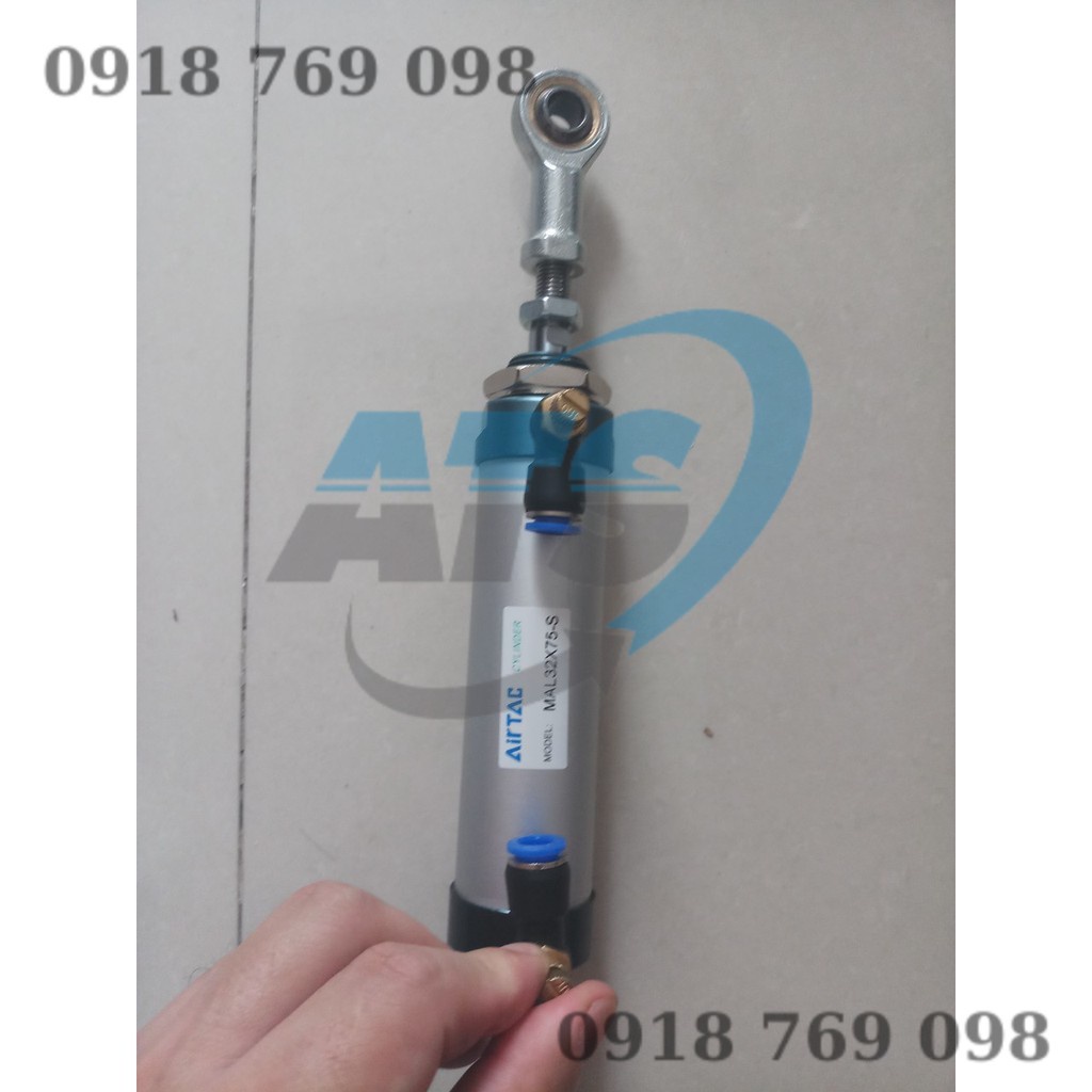 Combo xi lanh khí nén MAL 32x75 và mắt trâu