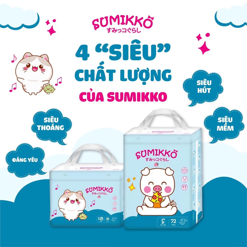 1 bịch SUMIIKO  Mua Nhiều  Tã/Bỉm Quần/Dán Sumikko  Size NB36/S72/M66/L62/XL54/XXL50  Stepbaby  Babycute  Takizumi