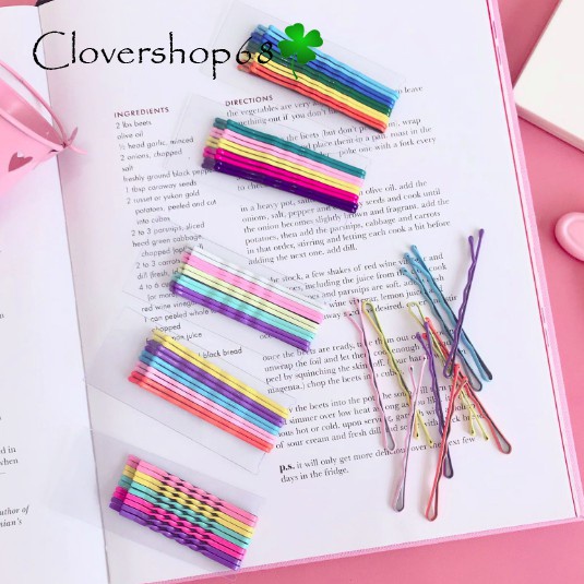 Set 10 kẹp tóc xước mầu, kẹp tăm nhiều mầu - chọn mẫu 🍀 Clovershop68 🍀