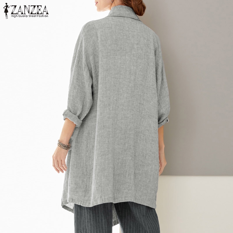 Áo Khoác Cardigan Zanzea Dáng Dài Hợp Thời Trang Cho Nữ