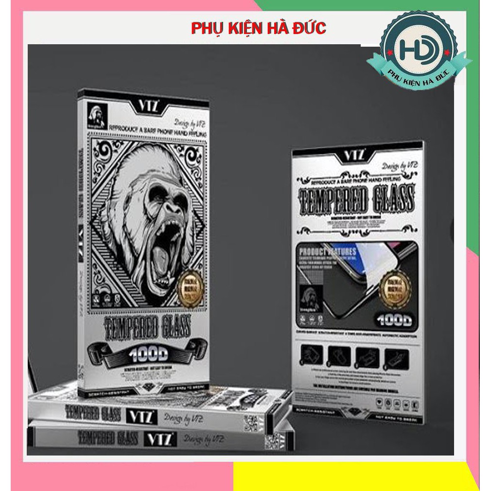 Miếng Dán Kính Cường Lực Kingkong VTZ Full Màn Đủ Dòng iPhone Từ iP6 Đến 12Pro Max