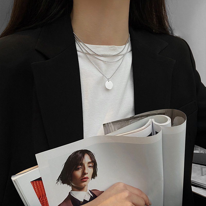 Dây Chuyền Nhiều Lớp Thiết Kế Đơn Giản Sang Trọng Thời Trang Thu Đông 22718