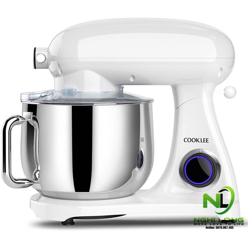 Máy nhồi bột đánh trứng Cooklee 8L công suất 1800w hàng xuất Châu âu