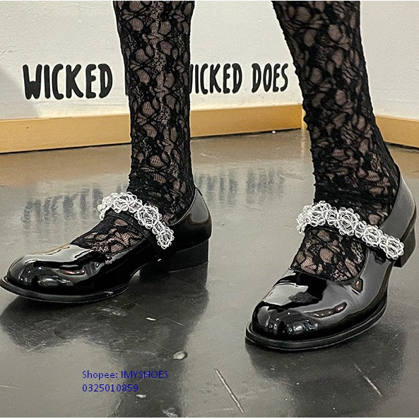 GIÀY BỆT QUAI ĐÍNH HẠT TRONG SUỐT KIỂU GIÀY MARY JANE ĐẾ BẰNG - GIÀY IMYSHOES | BigBuy360 - bigbuy360.vn