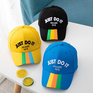 Mũ lưỡi trai họa tiết thêu JUST DO IT sơn 3 màu phong cách cho bé