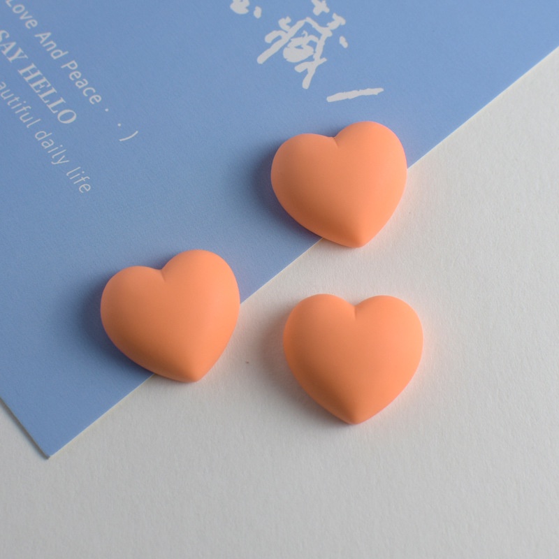 Set 10 Phụ Kiện Trang Trí Ốp Điện Thoại Hình Trái Tim Màu Kẹo Ngọt Xinh Xắn