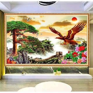 Tranh dán tường 3D VTC Tranh Phong thủy đại bàng tung cánh UD1289K