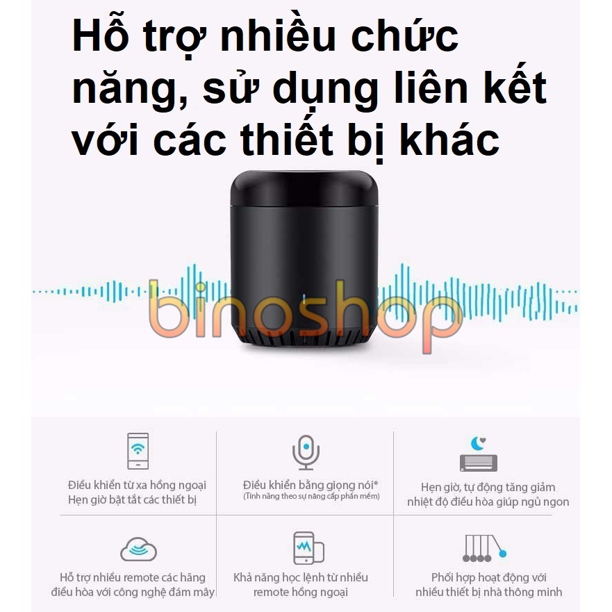 Điều Khiển Hồng Ngoại Thông Minh Broadlink RM Mini 3 (hỗ trợ Alexa, Google Voice) - Điều khiển thông minh Broadlink Rm M