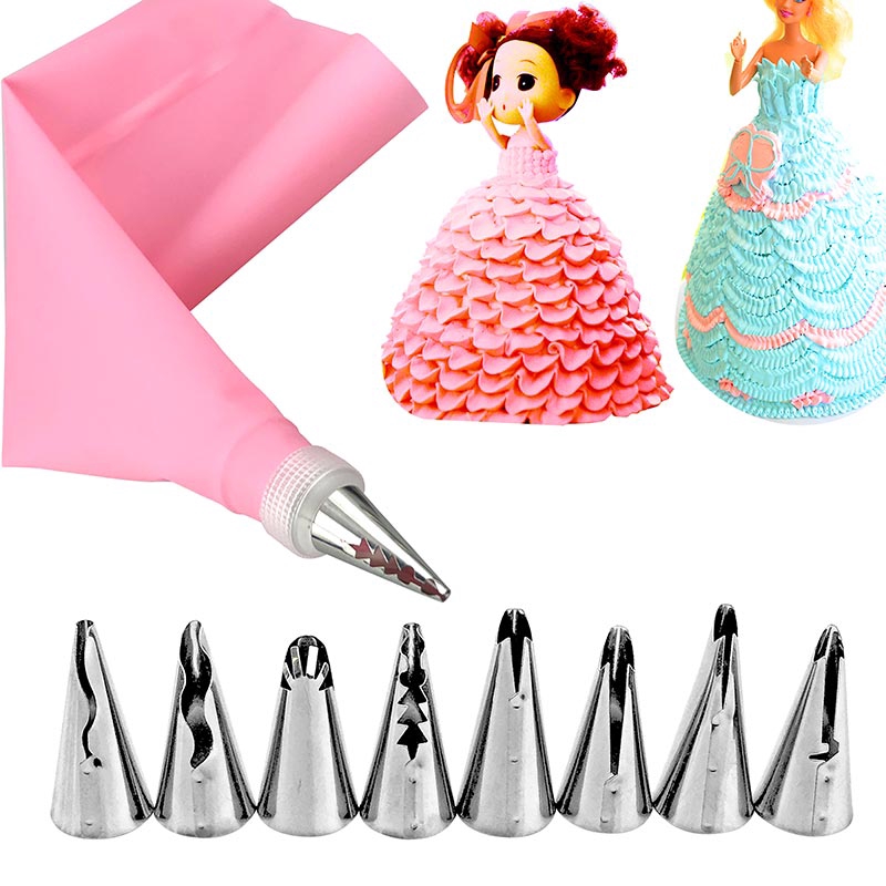 Set 10 Đuôi Bắt Bông Kem Trang Trí Bánh Tiện Dụng