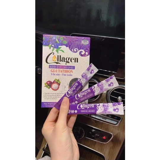 Collagen Măng Cụt Đậu Biếc Zenpali - Cốm Uống Đẹp Da 30 gói [Chính Hãng]