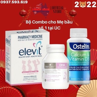 Combo Vitamin cho Mẹ Bầu Elevit + DHA + Canxi