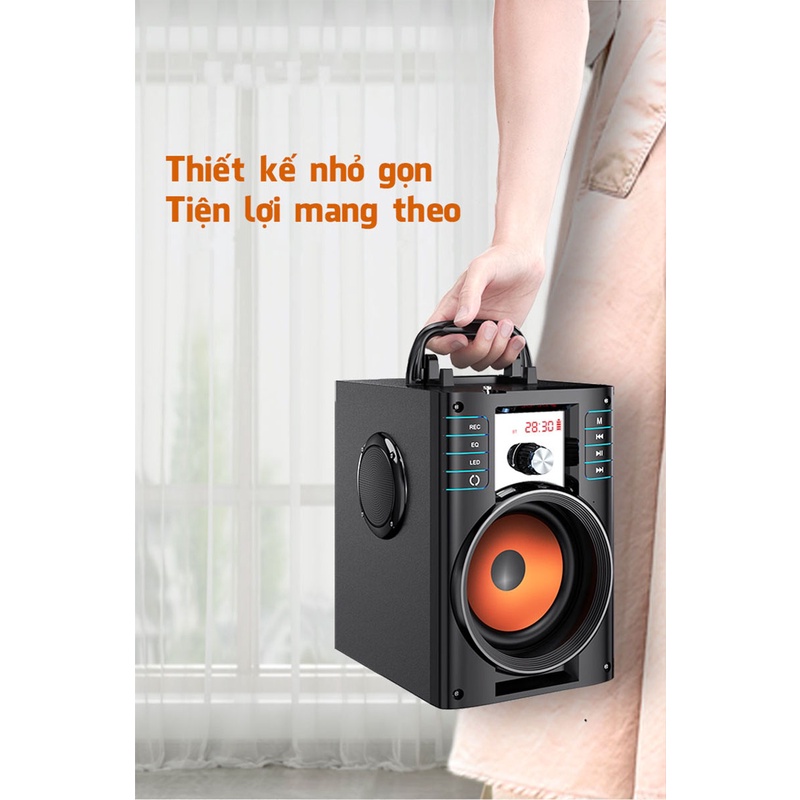 Loa karaoke mini cao cấp, Loa bluetooth new a60 - Loa A60 Kết Nối Bluetooth, Nghe Nhạc Cực Đỉnh, Karaoke Cực Hay