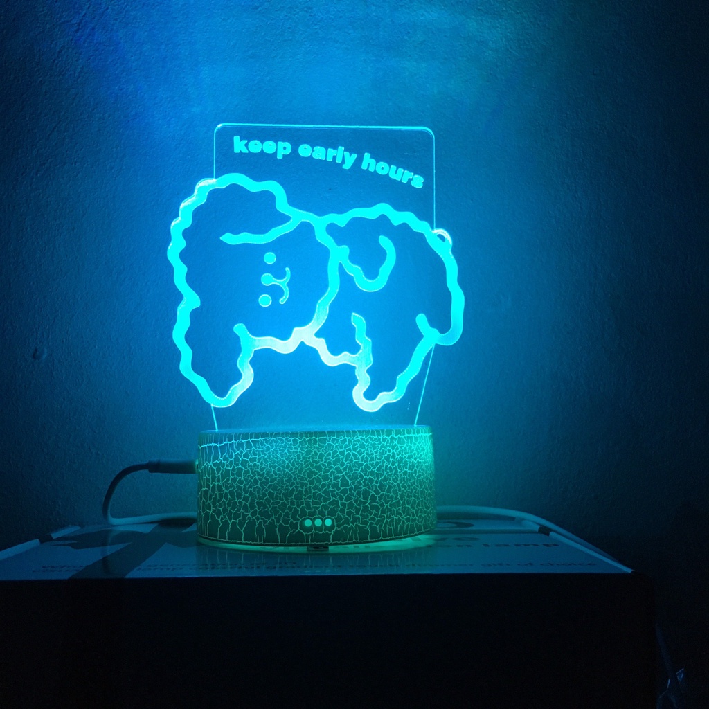 Đèn ngủ led 3d hình gấu thỏ mập siêu dễ thương trang trí phòng cực xinh làm quà tặng bạn bè người thân ý nghĩa