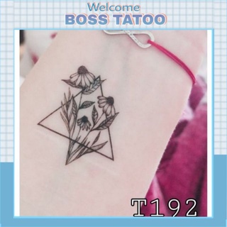 [Đọc kỹ mô tả] Hình dán tạm thời t192 tam giác bông hoa, bông hồng cao cấp. Xăm dán tạm thời size <10x6cm