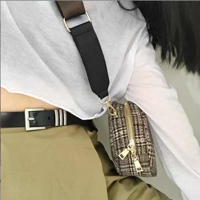 Thắt lưng da, Dây nịt đục lỗ nam nữ trẻ trung màu đen trắng trang trí dây chain pon.mens hà nội hcm