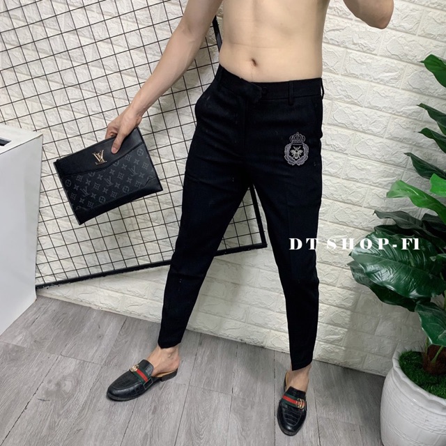 Quần âu nam thêu đùi hàn quốc ống côn | BigBuy360 - bigbuy360.vn