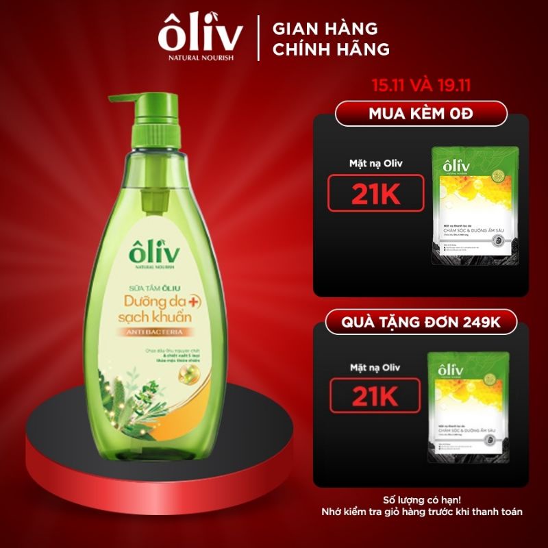 Sữa tắm Oliv sạch khuẩn 650ml