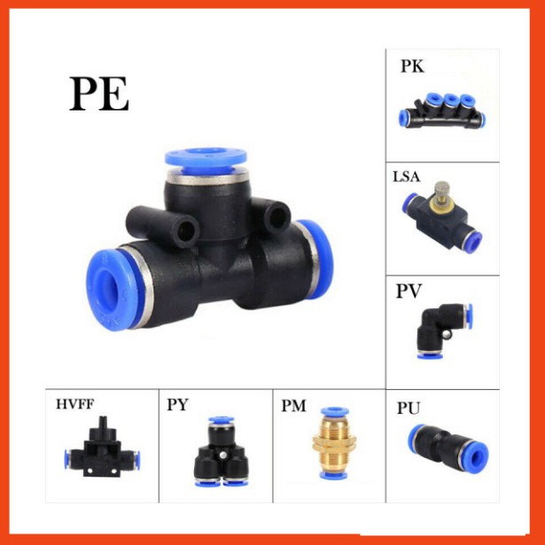 Nối hơi khí nén PG - Nối thẳng 1 đầu lớn 1 đầu nhỏ