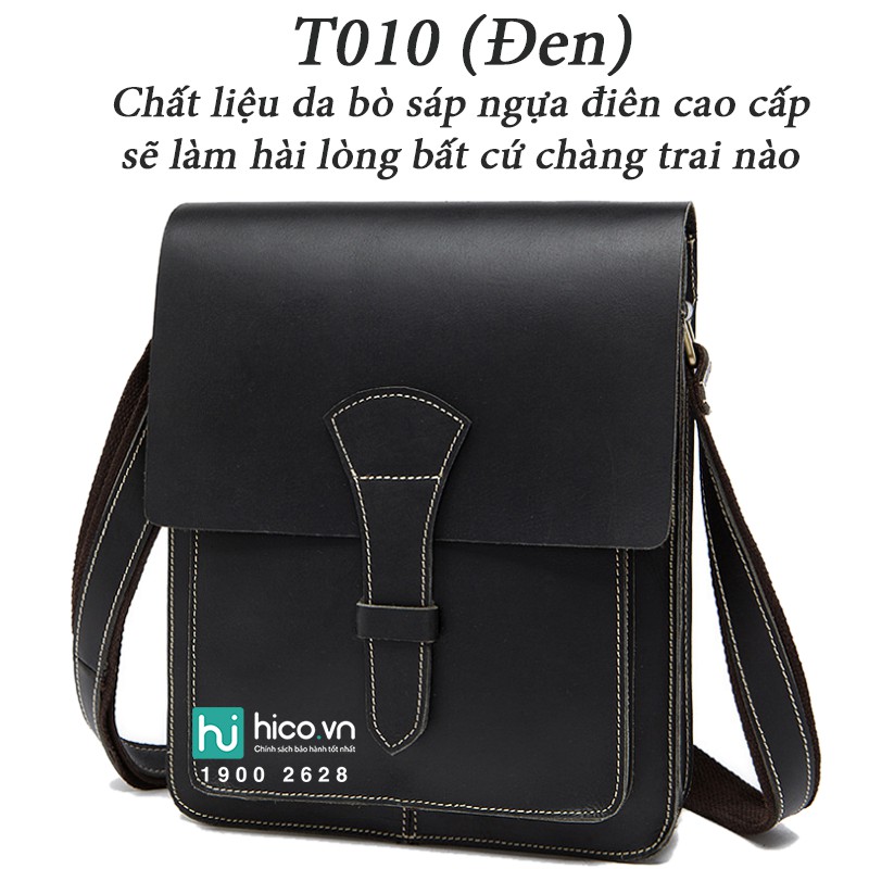 [CỰC RẺ] Túi Đeo Chéo Da Bò Sáp Ngựa điên T010 - Siêu Phẩm Túi Da Cao Cấp+ Quà tặng cáp sạc điện thoại