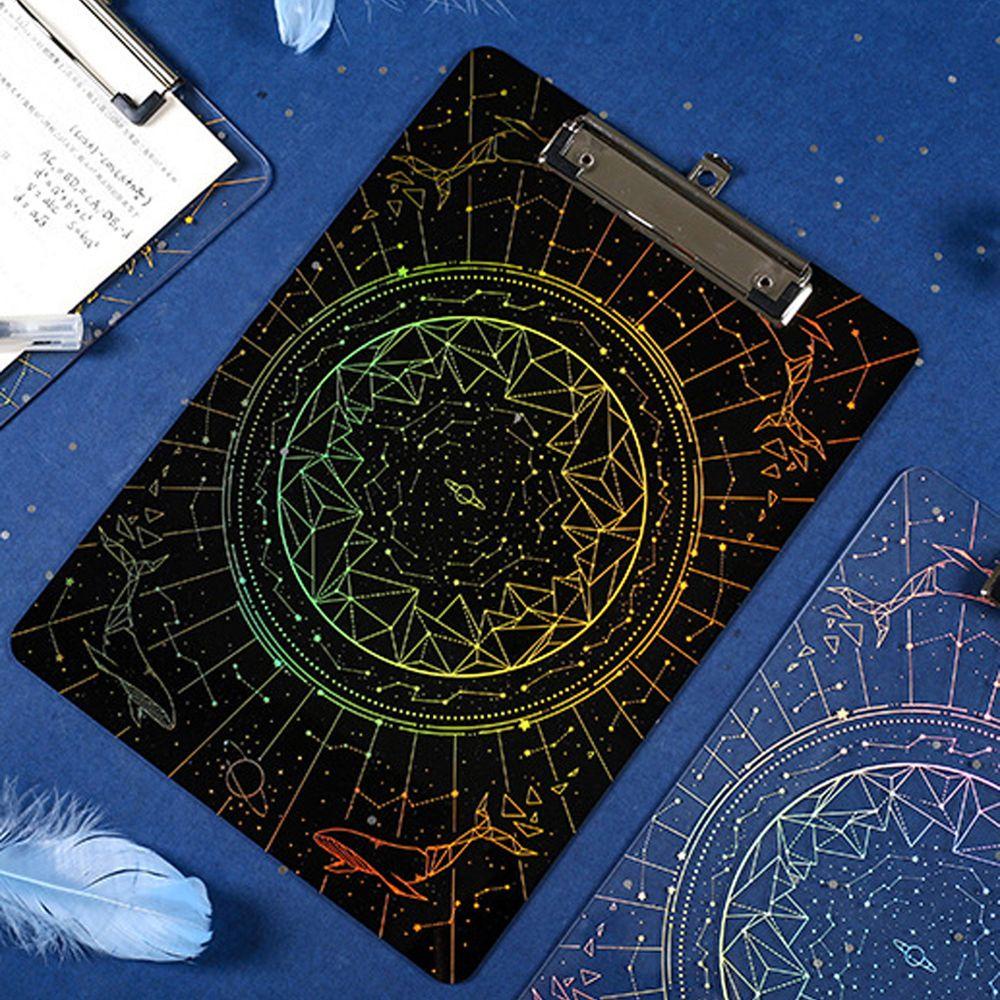 Bảng Kẹp Giấy A4 Bằng Acrylic Mạ Đồng Laser Có Lỗ Treo Sắp Xếp Gọn Gàng