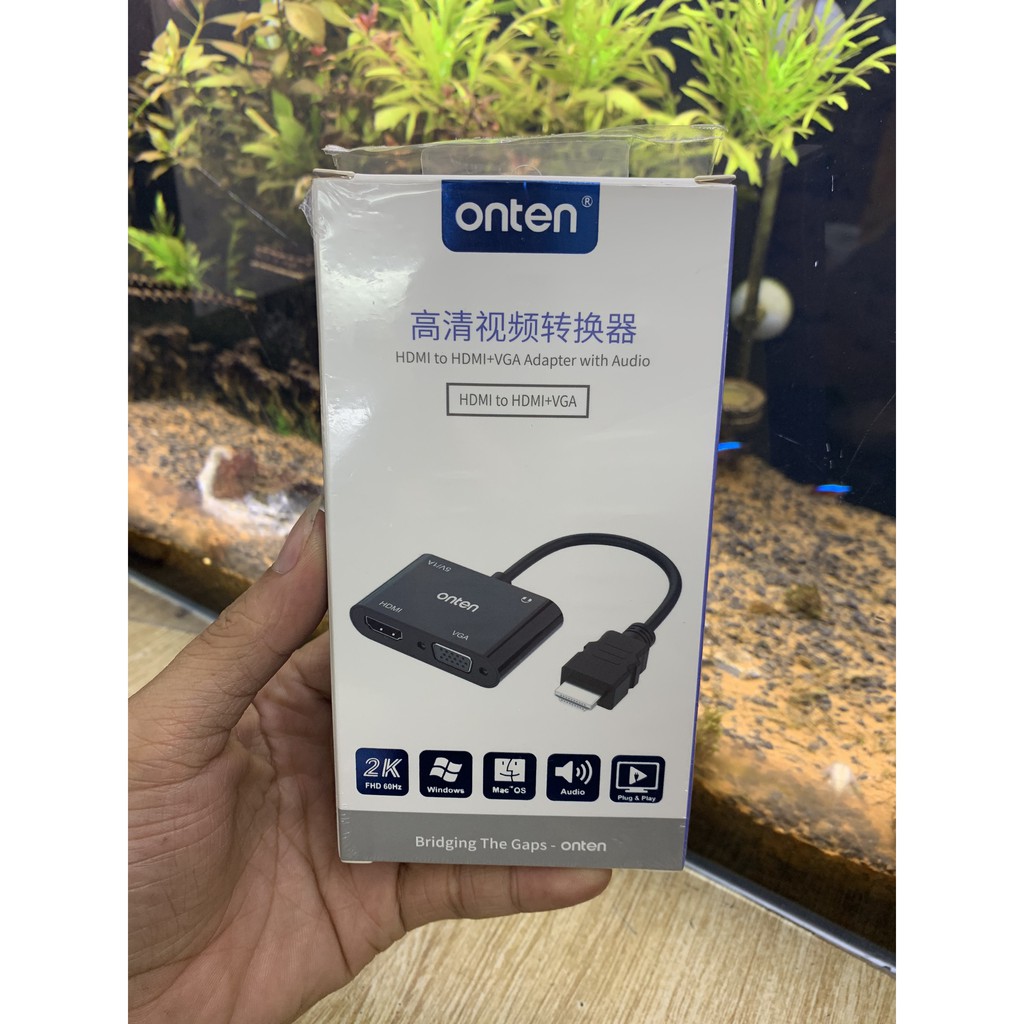 Cáp Chuyển HDMI sang VGA + HDMI Onten 5165HV - Hàng Chính Hãng