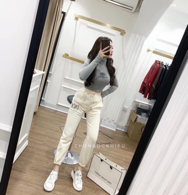 ÁO CROPTOP CỔ LỌ BALEN TAY DÀI💕 BAO ĐẸP