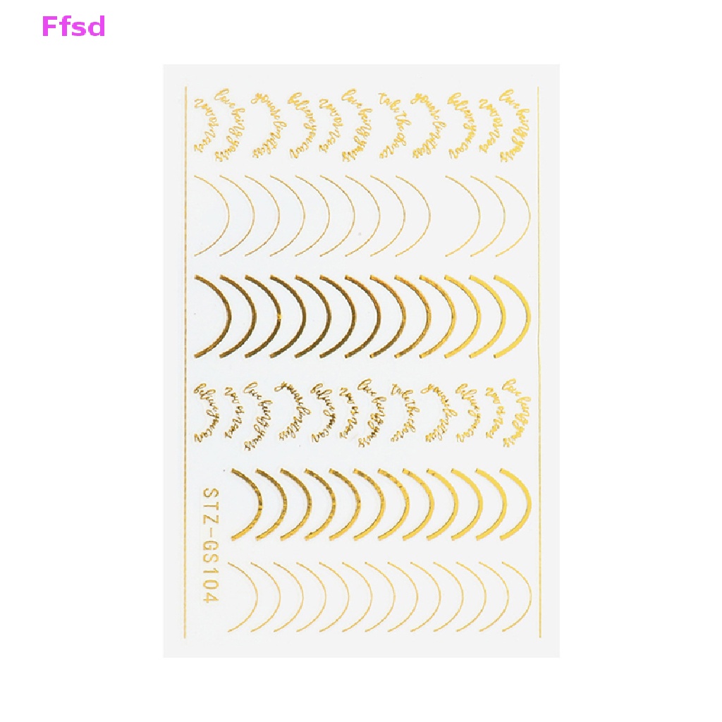 Miếng Dán Trang Trí Móng Tay 3D DIY Hình Chữ Cái Màu Vàng Hồng