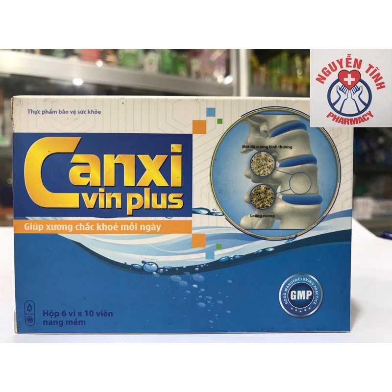 CANXI CVIN PLUS giúp xương chắc khỏe bổ sung canxi, D3, Magie hộp 60 viên