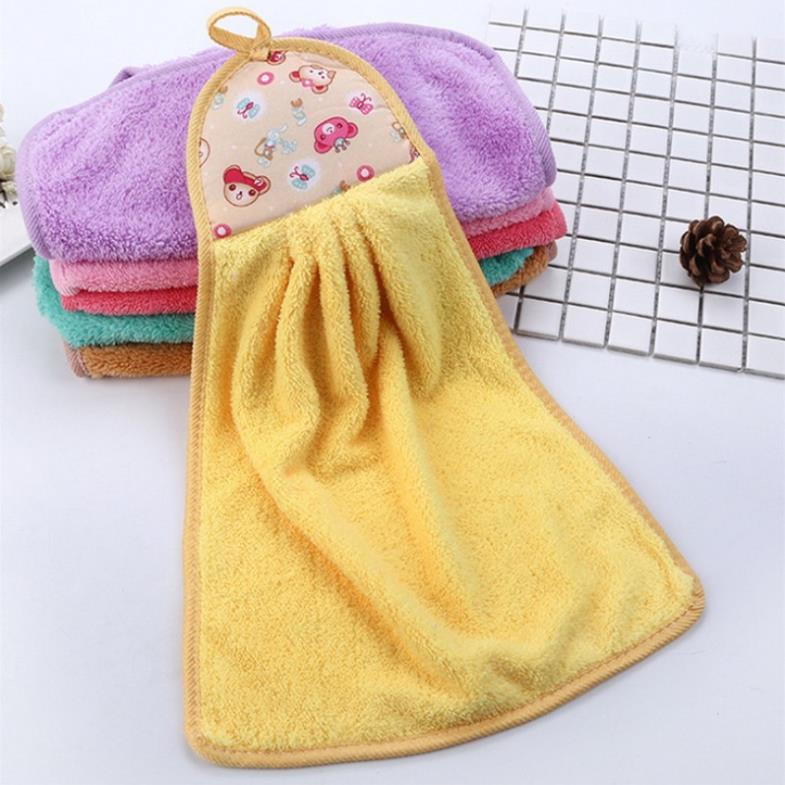Khăn Lau Bếp - Khăn Lau Tay Nhà Bếp Thấm Hút Nước Cực Tốt CÓ MÓC Treo