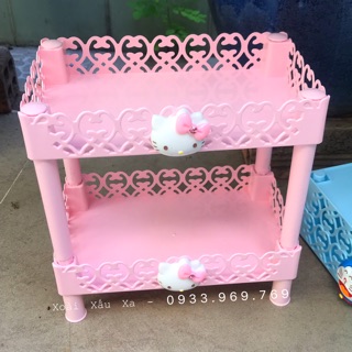 KỆ NHỰA 2 tầng , 3 tầng HELLO KITTY - DORAEMON