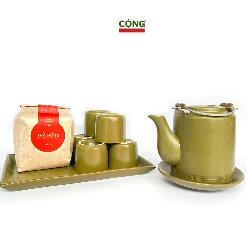 Bộ ấm trà và trà cổ thụ Cộng Cà Phê x ViXi - Bộ đôi tiết kiệm