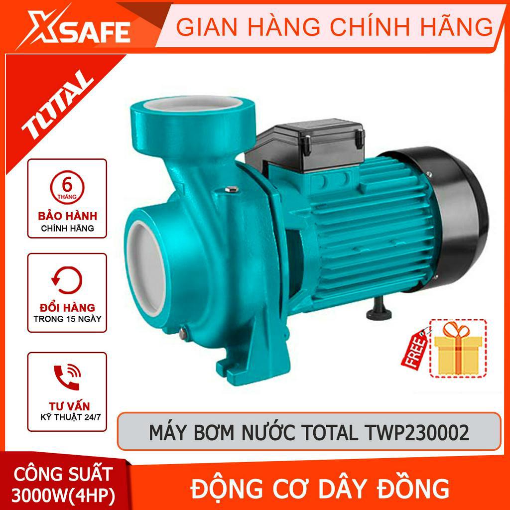 Máy bơm nước TOTAL TWP230002 3000W(4HP), động cơ dây đồng, cánh quạt thép không gỉ, hút sâu tối đa 9m - chính hãng